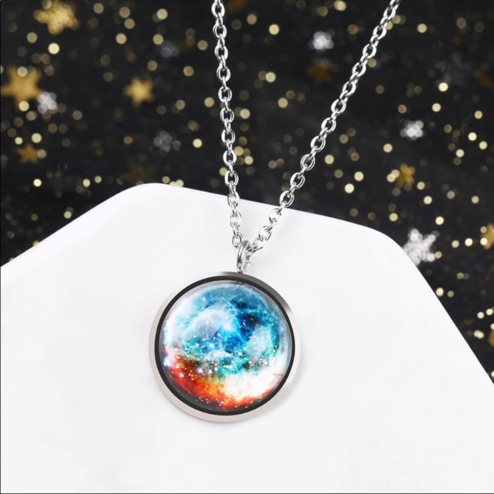 ❤️Starry sky glow in the dark glass cobachon - Picture 1 of 2